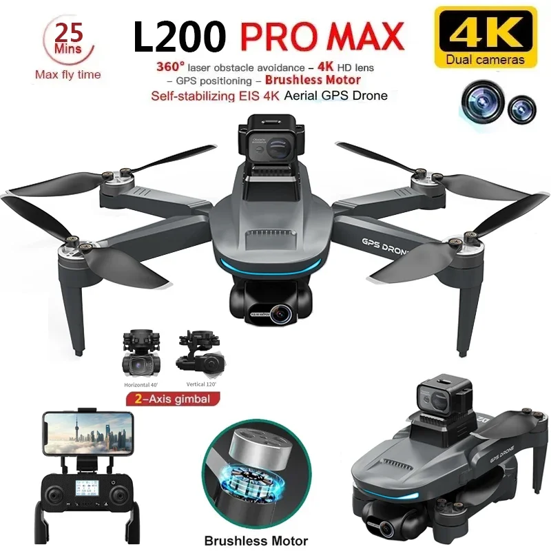 L200 PRO MAX Drone 4K 2-Axis P - Drone Gimbal Case recension och pris