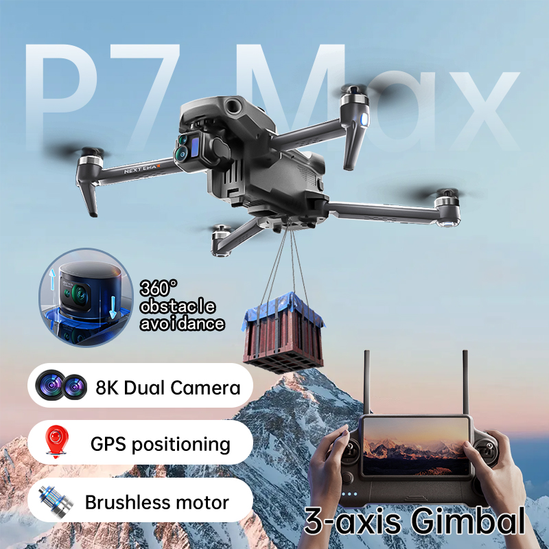 NEW P7 Max Drone 8K Camera GPS - Drone Gimbal 3 Axis recension och pris