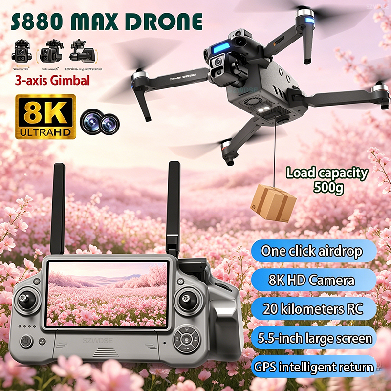 2026 New 8K Dual Camera Drone  - Drone Gimbal 3 Axis recension och pris