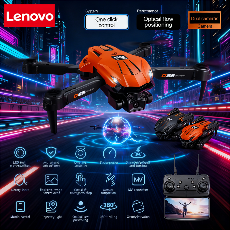 Lenovo D88 Drone 8K Aerial HD  - Drone Gimbal 2 Axis recension och pris