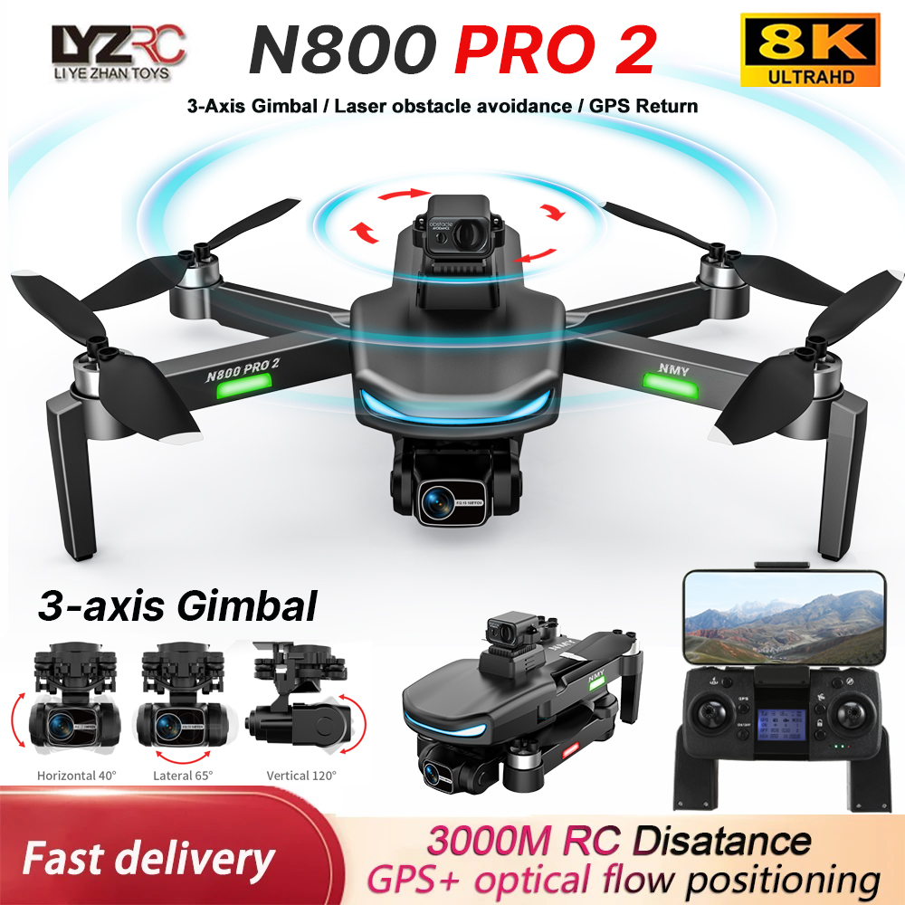 N800 PRO 2 GPS Drone Professio - Drone Gimbal 2 Axis recension och pris