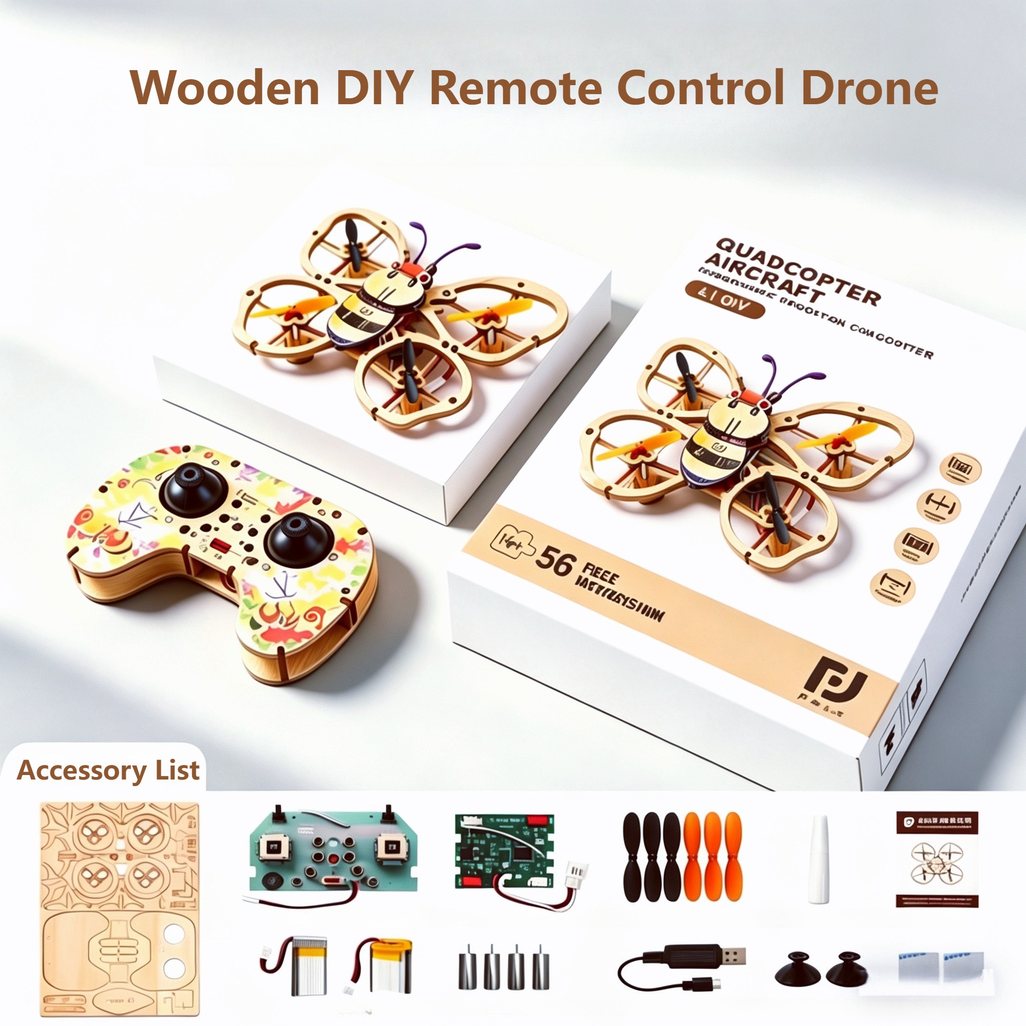 2026 New Wooden DIY Assembled  - Drone Gimbal Controller recension och pris