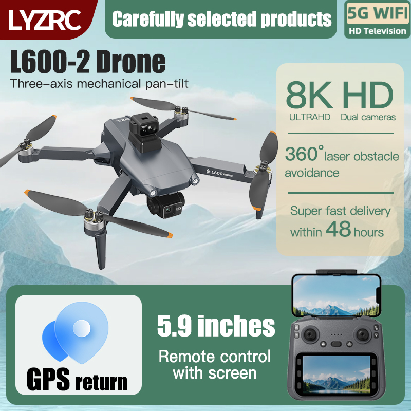 LYZRC L600-2 MAX GPS Drone 3-A - Drone Gimbal 3 Axis recension och pris