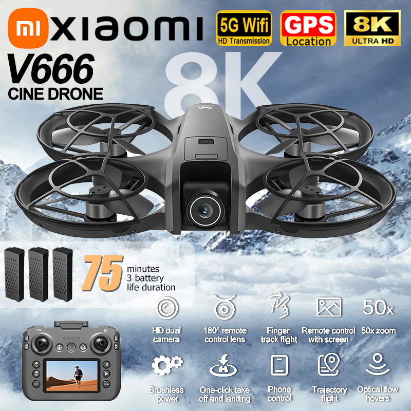 Xiaomi V666 Drone 8K Aerial HD - Drone Gimbal Case recension och pris